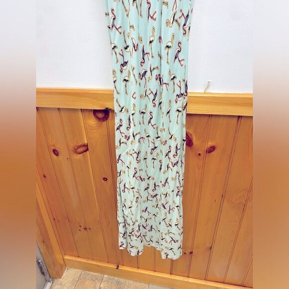 PIAMITA FLAMINGO PRINT MIFI DRESS SZ L - Picture 2 of 7